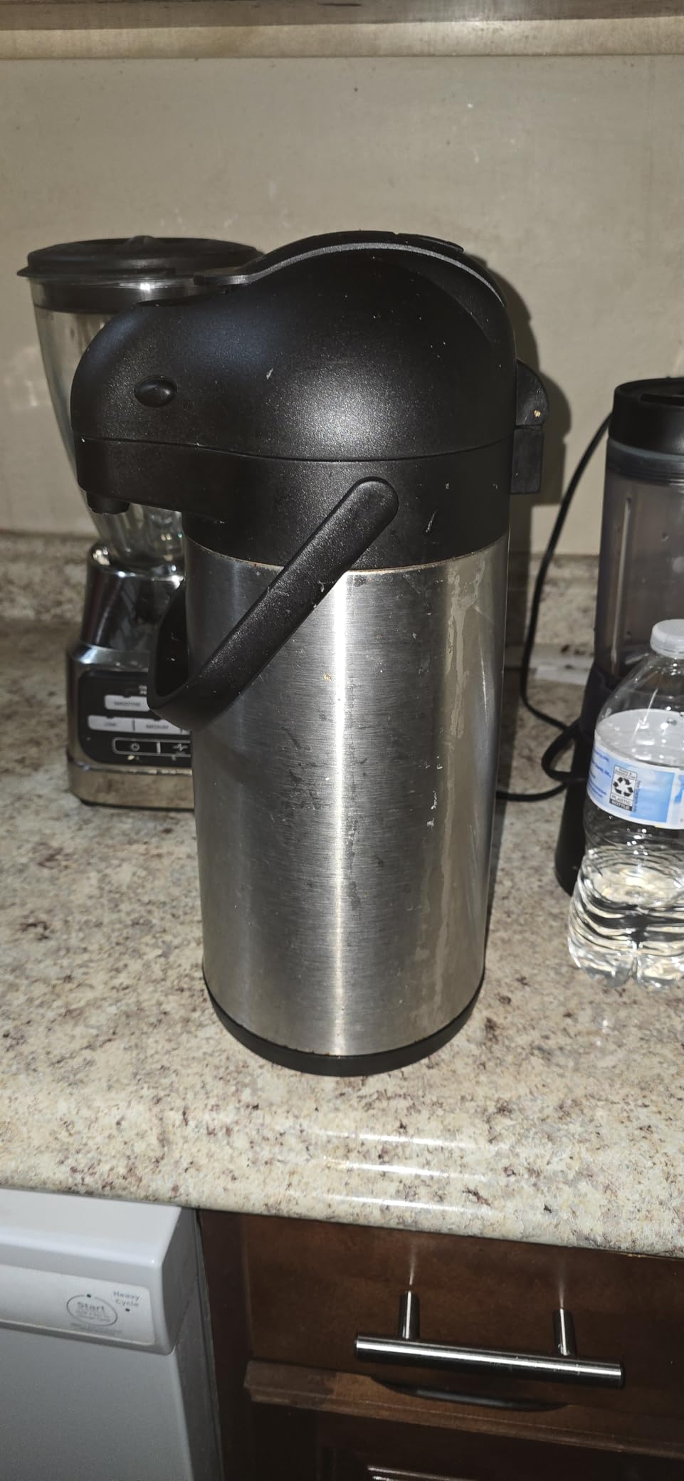 Cresimo Coffee Carafe with Pump 102oz / 3L Airpot Large Hot Water Dispenser | 12 Hours Hot Cocoa Dispenser for Parties,Tea Flask, Insulated Stainless Steel Airpots for Hot Beverage Dispenser Coffee Pump customer photo 2