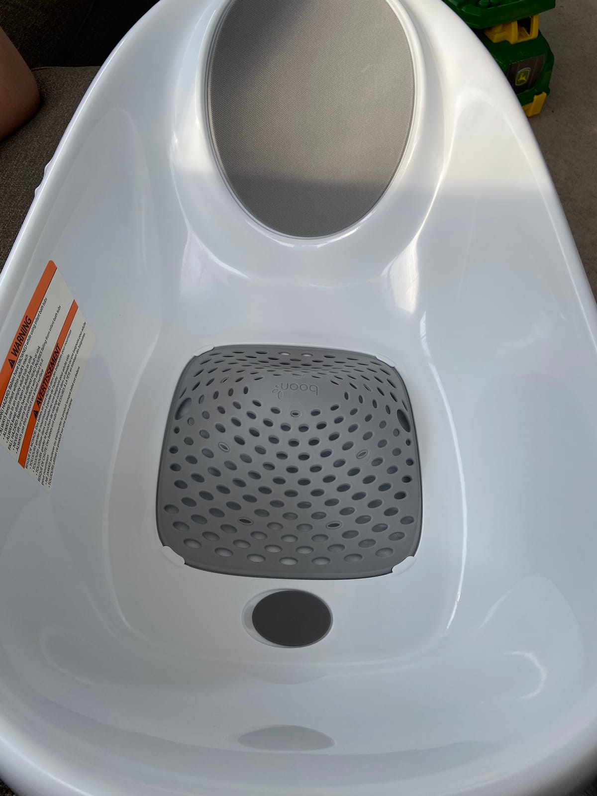Boon Soak 3 Stage Baby Bathtub - Baby Bath Tub with Three Support Positions for Newborn to Toddlers - Color Changing Drain Plug for Ideal Bath Temperature - Gray - Ages 0 to 18 Months and Up customer photo 1
