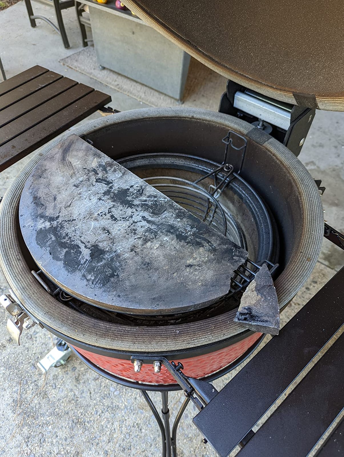 Soapstone Surface for Kamado Joe Classic Size | Grill Accessory for Classic Joe | Stain Resistant, Grill Tender or Delicate Food without Sticking to Surface, White, Model KJ-HCGSSTONE customer photo 1