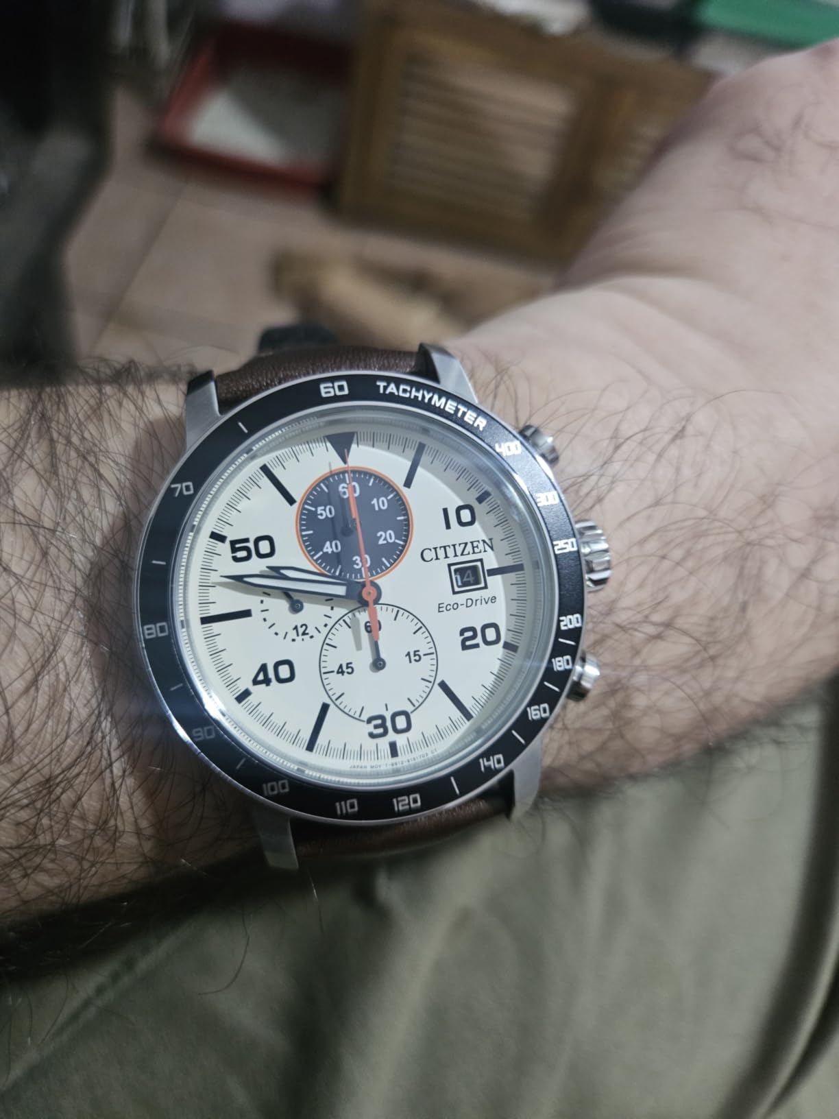 Citizen Men's Eco-Drive Weekender Brycen Chronograph Watch in Stainless Steel customer photo 1