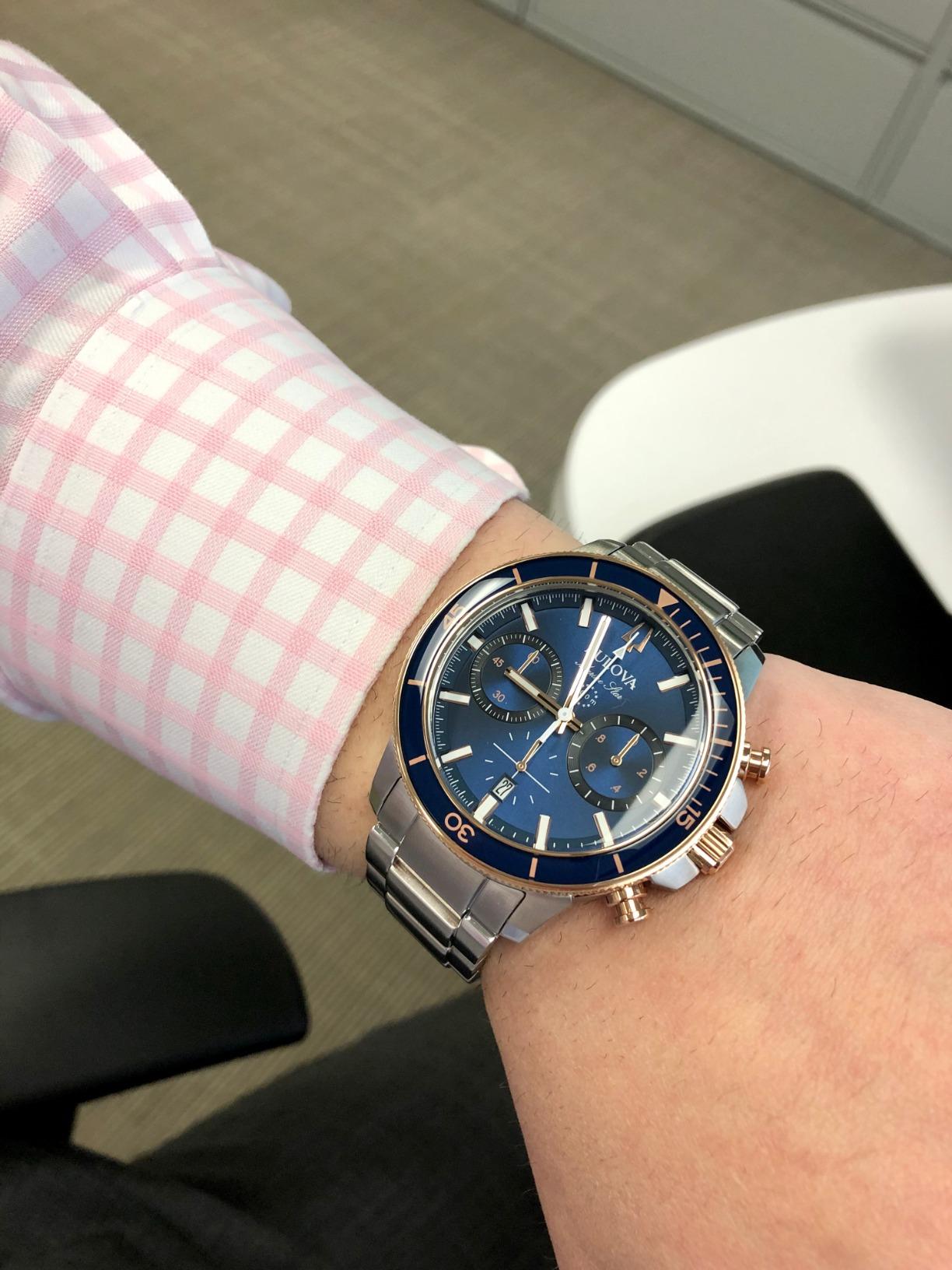 Bulova Men's Marine Star Series C Two-Tone Stainless Steel 6-Hand Chronograph Quartz Watch customer photo 2