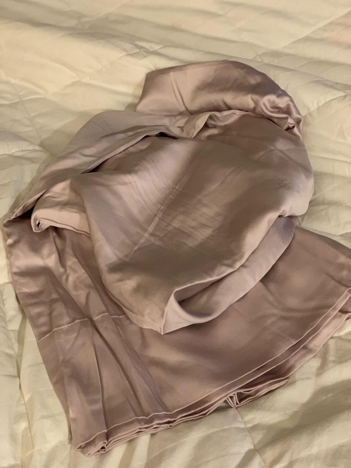 Hotel Sheets Direct 4 Piece Bed Sheet Set Queen Size, 100% Viscose Derived from Bamboo Sheets Set with 2 Pillowcases, Cooling & Breathable Luxury Bedding, Moisture-Wicking & Silky Soft Texture, Sand customer photo 2
