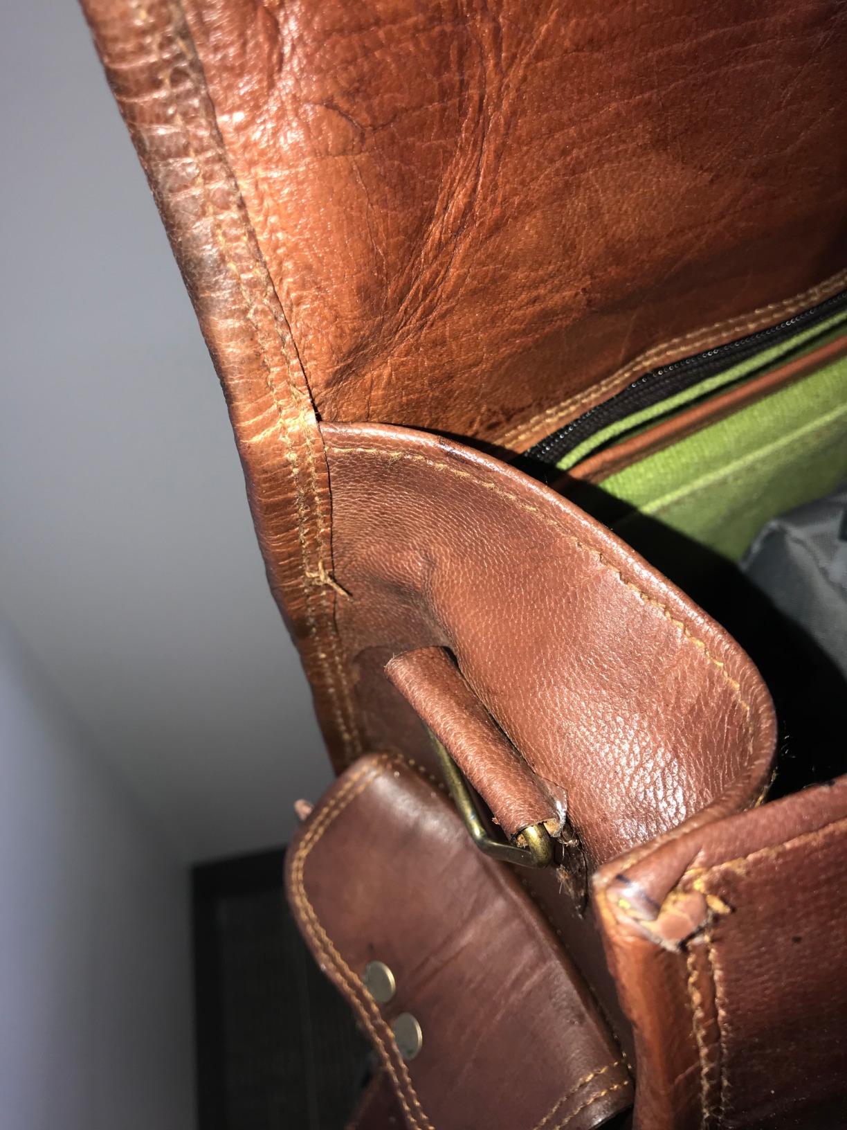 cuero Leather Messenger Bag for Men, 18 Inch Laptop Crossbody, Handmade Leather Shoulder Satchel Bag for Men, Full Grain Business Briefcase for Office/Work/Travel - Vintage Brown customer photo 2