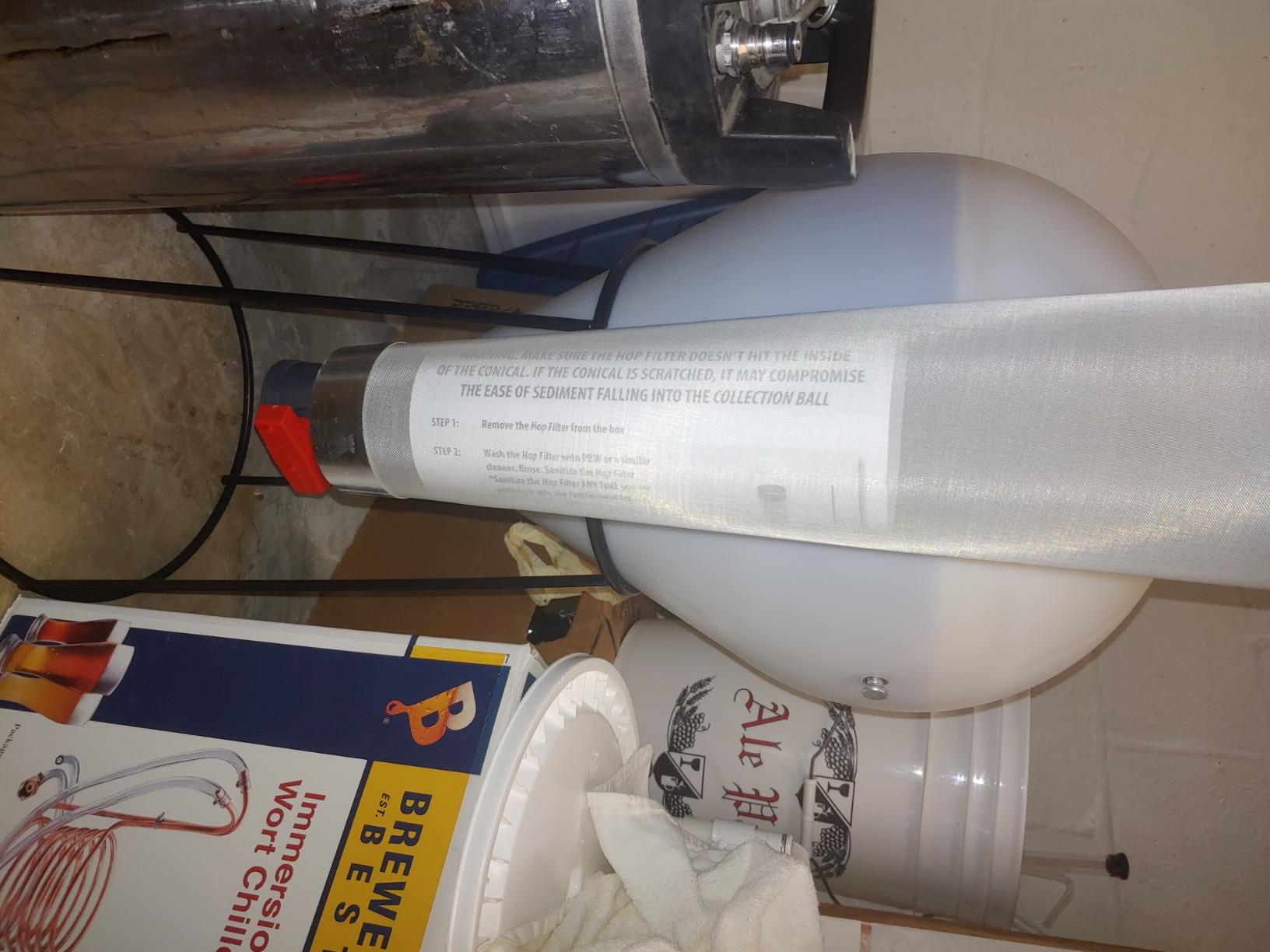 FastFerment Hop Filter Stainless Steel: Compatible with 7.9 and 14 Gallon Conical Fermenters. Beer Brewing, Wine Fermenting or Cider Making - 300 micron customer photo 2