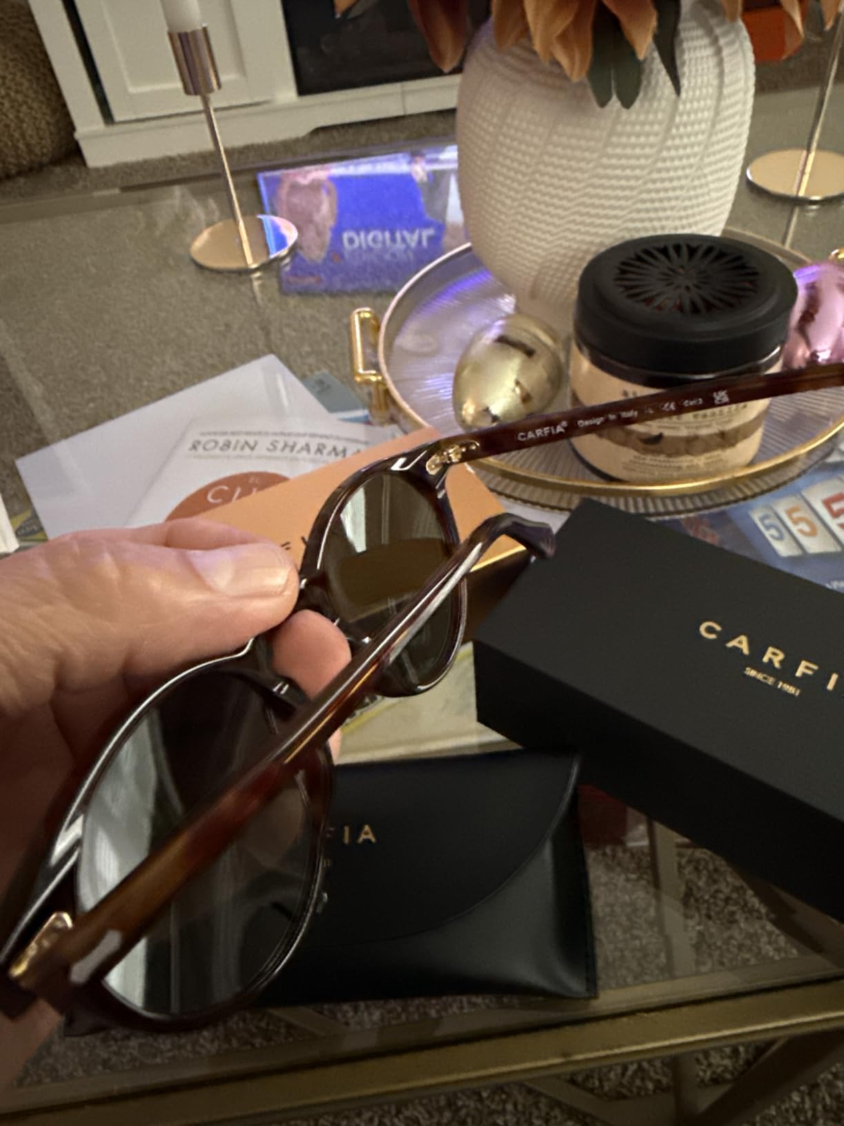 CARFIA Retro Polarized Sunglasses for Men UV400 Protection CA5288 customer photo 1