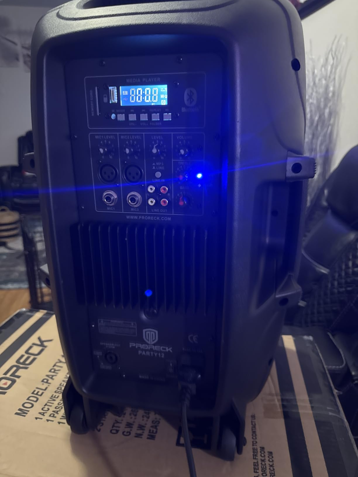 PRORECK Party 12 12-Inch 1800W 2-Way Powered PA Speaker System Combo Set with Bluetooth/USB/SD, Stands customer photo 2