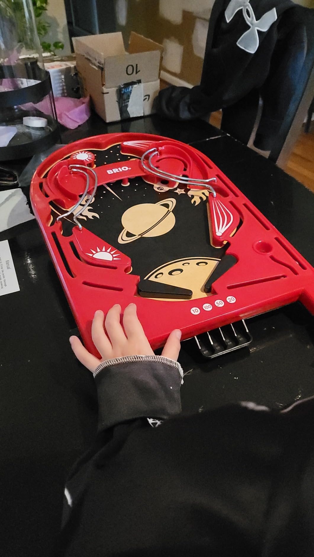 BRIO 34017 Pinball Game - Classic Vintage Arcade Style | Engaging Brain Game for Kids and Adults | Ideal Gift for Ages 6 and Up, Red customer photo 2
