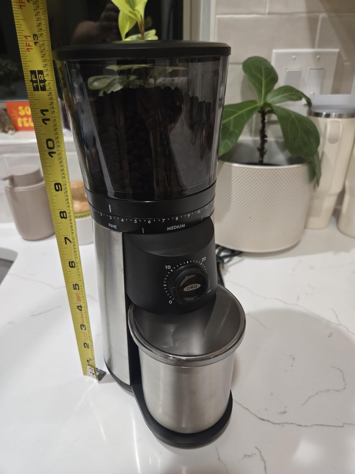 OXO Brew Conical Burr Electric Coffee Bean Grinder - 12 Oz, Silver | Stainless Steel Burrs, One-Touch Automatic, 43 Grind Settings For Drip Coffee, French Press, Cold Brew customer photo 1