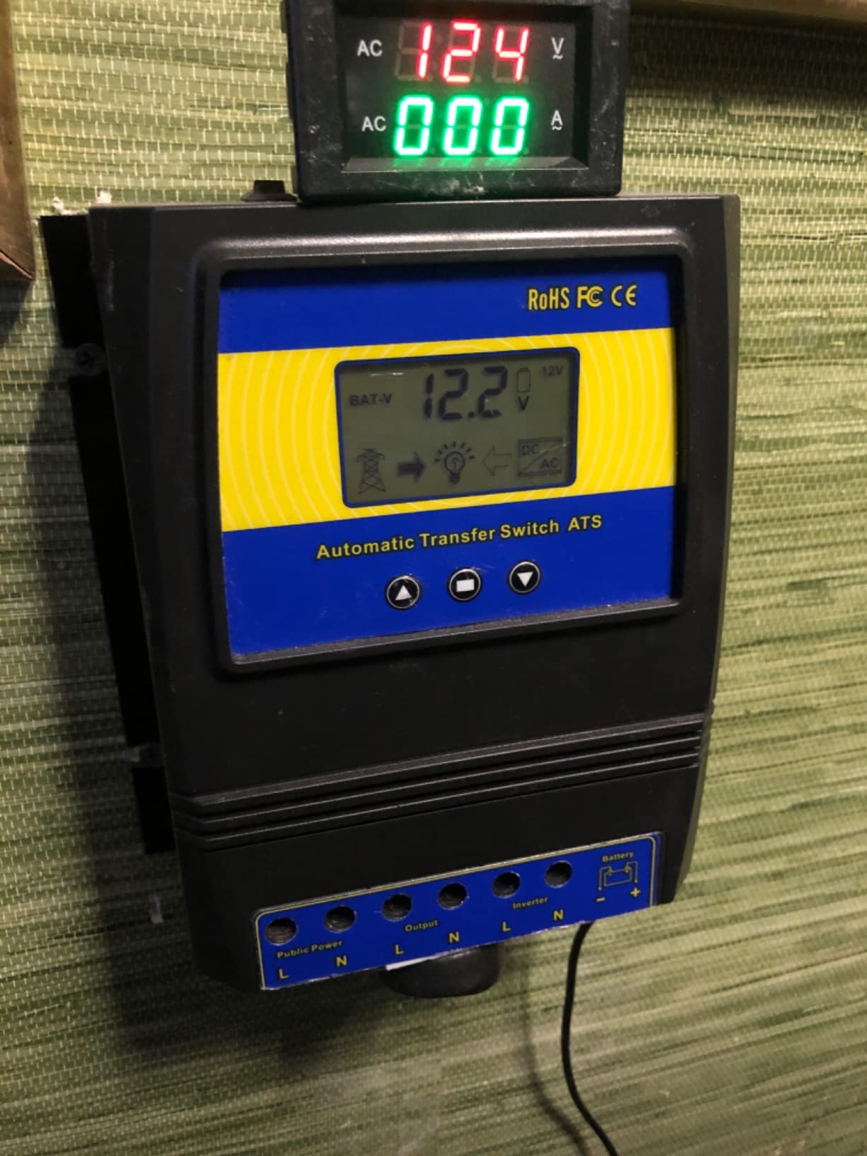 MOES Dual Power Automatic Transfer Switch 50A for Off Grid Solar System, ATS for Off Grid Solar and Wind Systems, DC 12V 24V 48V, AC 110V 220V, 5500W customer photo 1