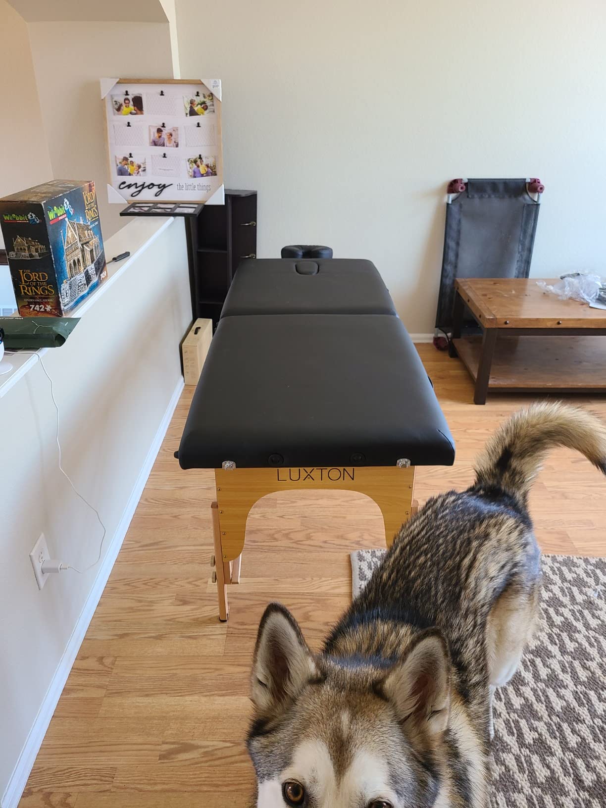 Memory Foam Massage Table Premium Portable Foldable Massage Bed Height Adjustable 72 Inches Long 27 Inches Wide Home Salon Spa Bed Tattoo Table with Accessories & Carrying Case Easy Set Up customer photo 1