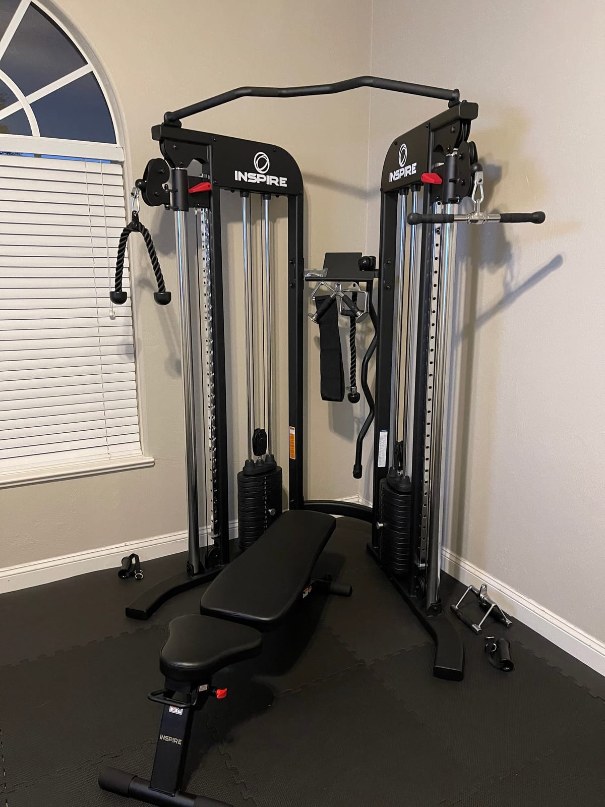 Inspire Fitness FTX Functional Trainer - Compact at Home Workout Machine with Accessories - Space Saving Design - Home Gym Cable Machine and Two 165 lb Weight Stacks customer photo 1