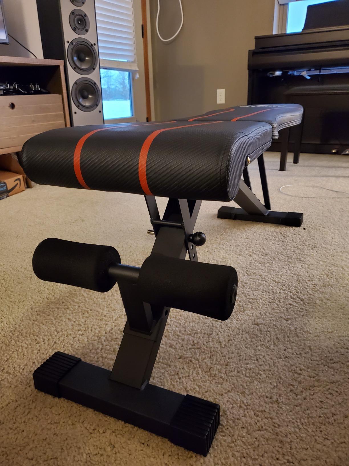 FLYBIRD WB2 Weight Bench, Utility Adjustable Weight Bench for Full Body Workout- Multi-Purpose Foldable Incline Bench (Black) customer photo 1