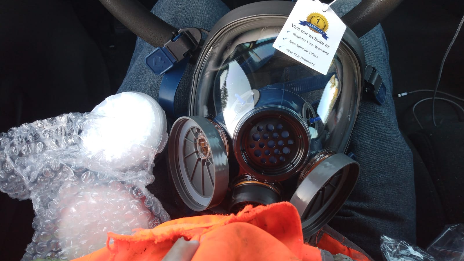 Parcil Distribution Full Face Respirator Mask - Air Purifying, Organic Vapor & Particulate - Industrial Use - CE Tested customer photo 1
