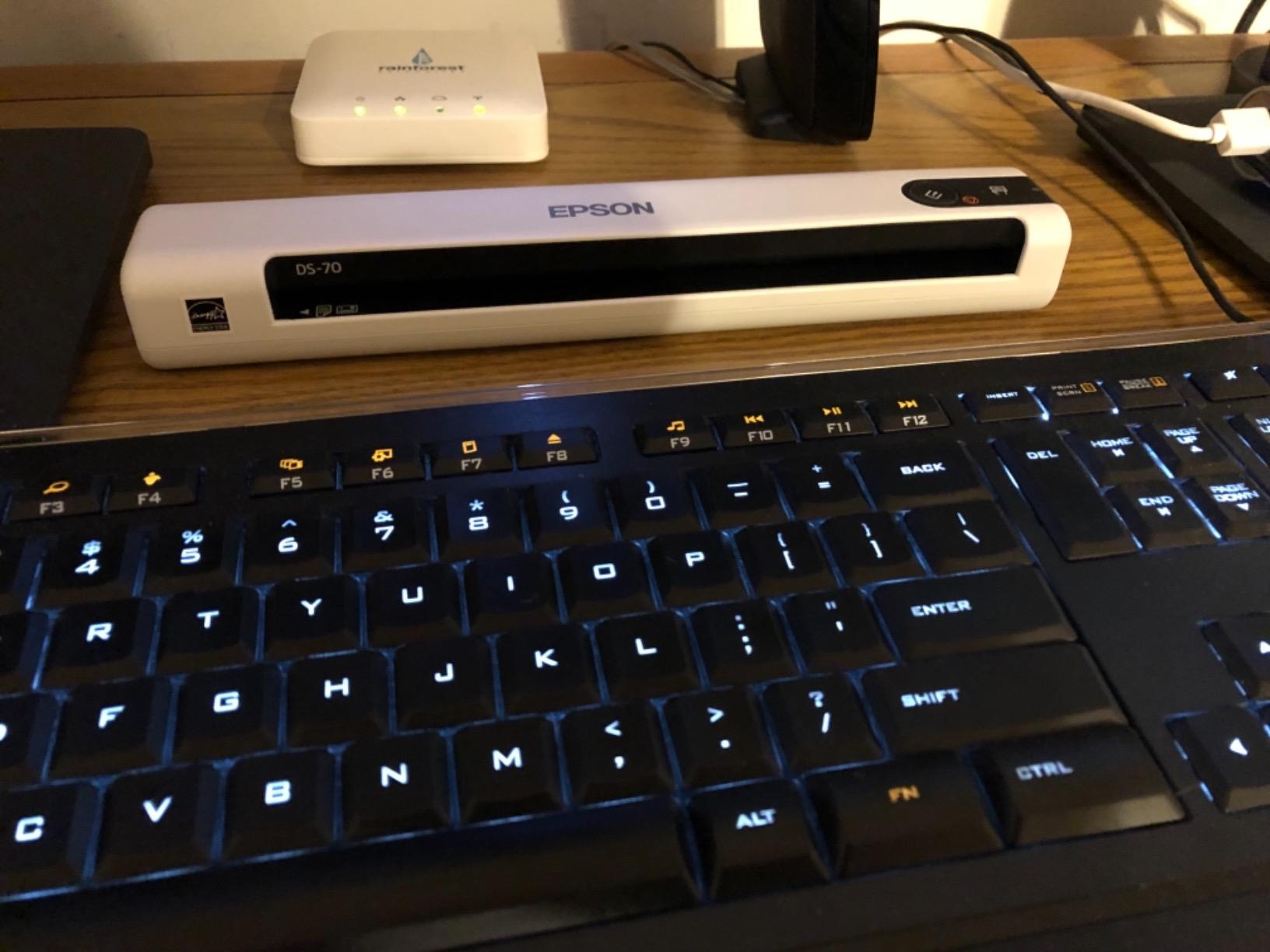 Epson DS-70 Portable Document Scanner Mobile Single-Sheet Scanner | For Laptops and Computers Fast 5.5 Second Scanning Speed Business Card and Receipt Scanner with OCR customer photo 1