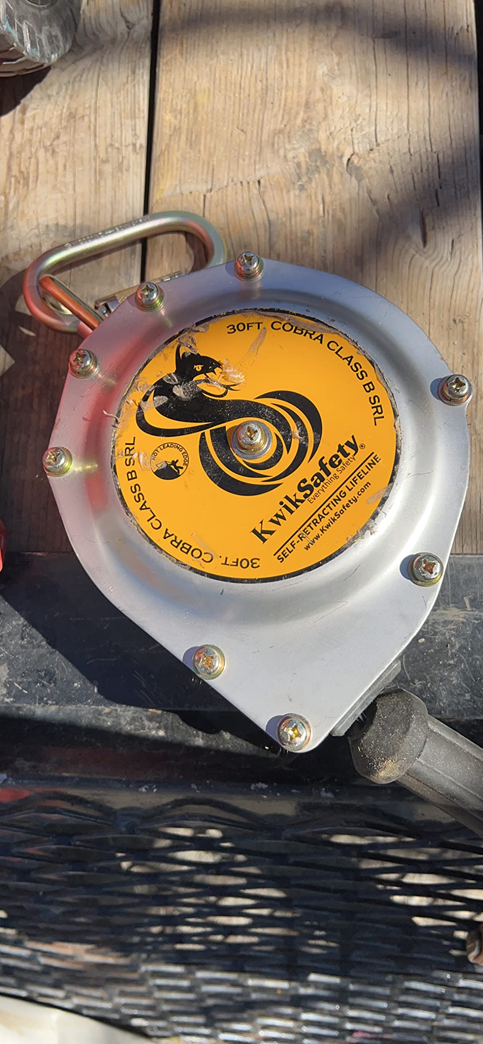 KwikSafty Cobra 30' Self Retracting Lifeline ANSI Class 1 Cable SRL | Aluminum Housing, Snap Hook, Fall Protection, Construction, Roofing, Industrial, Scaffolding customer photo 1