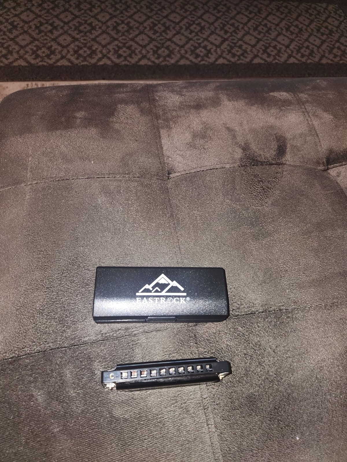 EastRock 10 Hole Blues Harmonica C Key Black with Case customer photo 2