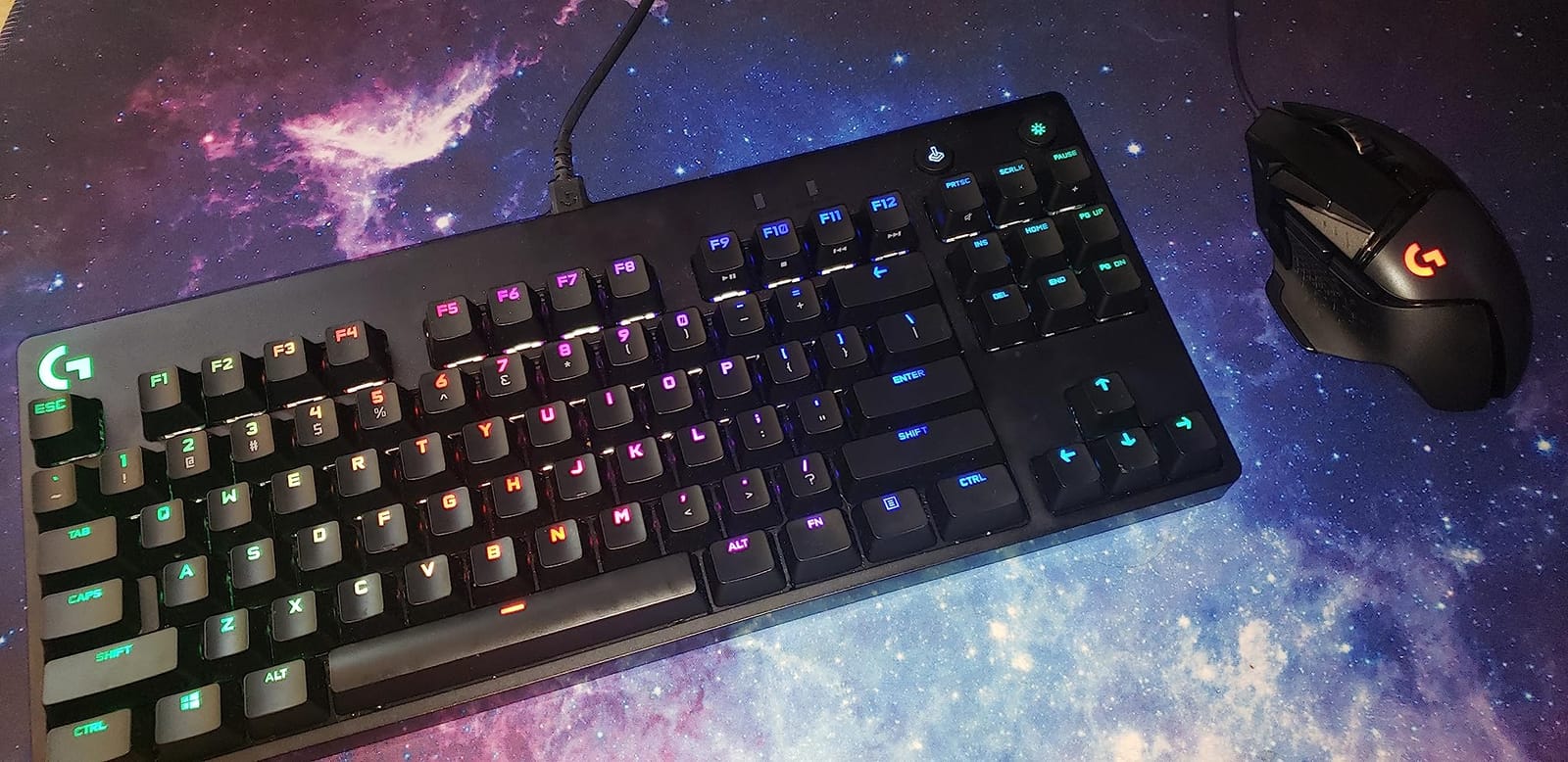 Logitech G PRO Mechanical TKL Tenkeyless Gaming Keyboard (Clicky) - Black | Ultra portable, detachable Micro USB cable, 16.8 million color Lightsync backlit keys customer photo 1