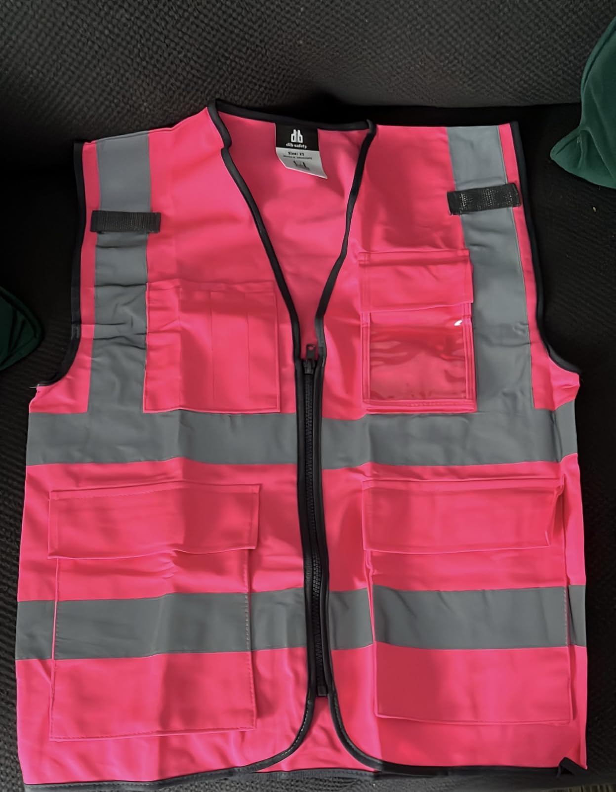 Dib Safety Hi Vis Reflective Safety Vest for Men Women with Pockets Zipper customer photo 2