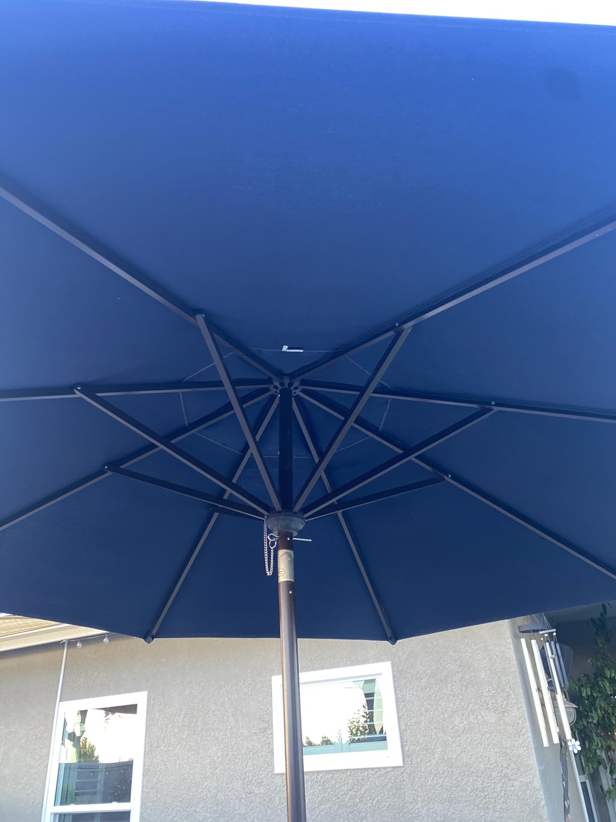 EliteShade USA 10-Year-Non-Fading 9Ft Market Patio Umbrella, UPF 50+ UV Protection Performance Sun Umbrella, Heavy Duty Commercial Grade Outdoor Table Umbrella with Crank & Tilt, Windproof Vented Top for Garden, Pool, Deck and Outdoor Playsets, Black customer photo 2