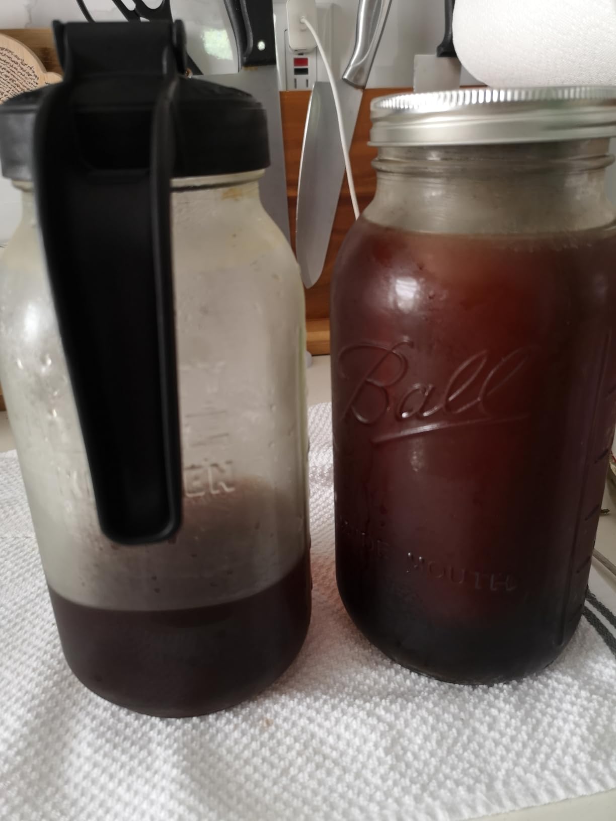 County Line Kitchen 64oz Cold Brew Coffee Maker with Leak Proof Lid - Gray | Glass Cold Brew Coffee Maker - Wide Mouth Mason Jar, Stainless Steel Filter & Leak-Proof Lid (64 oz) customer photo 2
