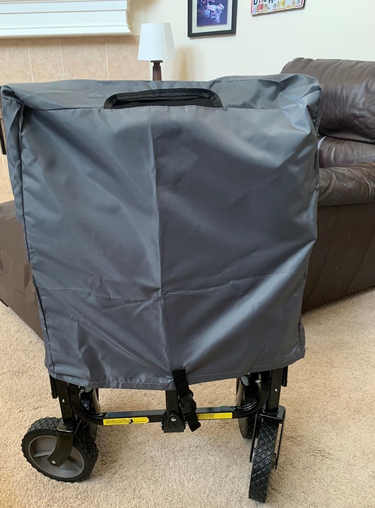 Amazon Basics Collapsible Heavy Duty Utility Wagon for Outdoor Sports, Camping, Garden, and Shopping, 265 Pounds Capacity, 27.6 x 40.9 x 20 inches, Black customer photo 2