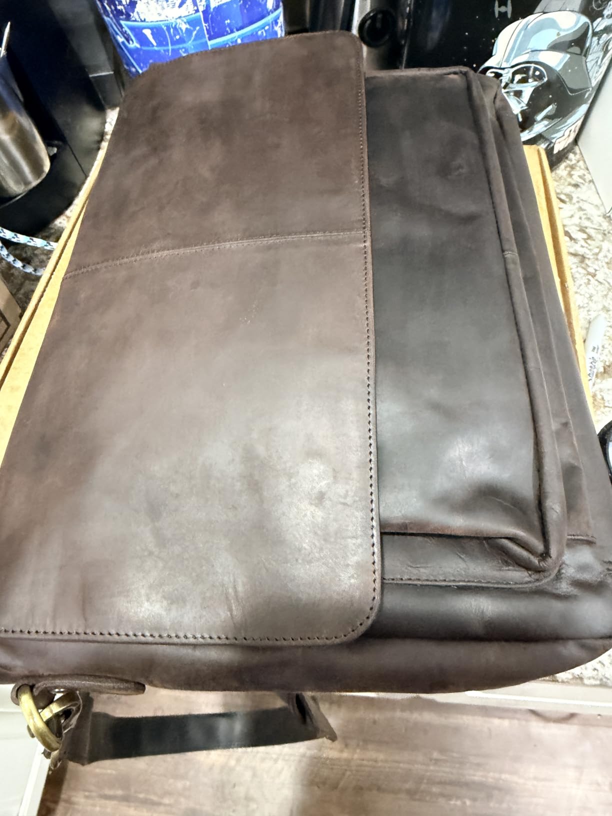 Leather Laptop Messenger Bag for Men and Women - Briefcase Crossbody Office | Adjustable Shoulder Strap, Premium Craftsmanship, Durable Reinforced Stitching, Leather Tassel & Quality Metal Fittings customer photo 1