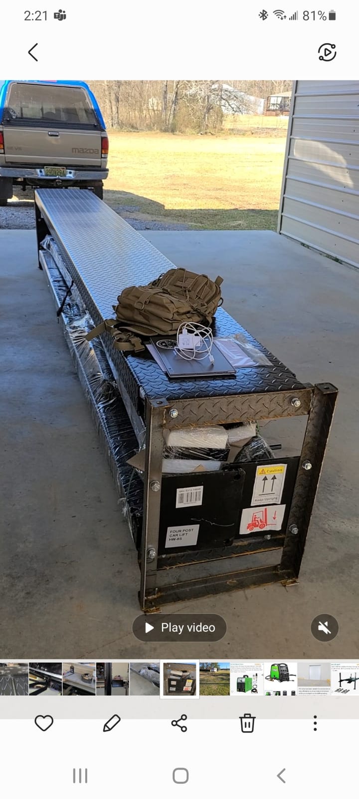 APlusLift HW-8S 8000LB 4-Post Storage Service Car Lift 3 Year Warranty | CE Certified 12000LB Static Load Test. Removable Aluminum Ramp. High Efficient Motor Low Current. Powercord & Plug included customer photo 2