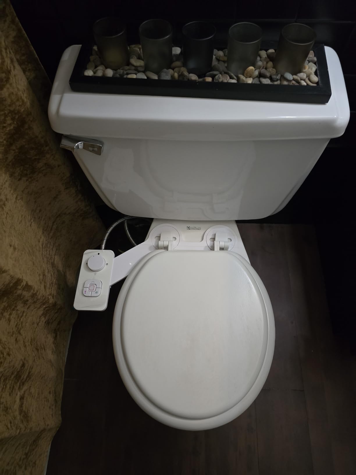 SAMODRA Bidet Attachment, Non-Electric Cold Water Bidet Toilet Seat Attachment with Pressure Controls, Retractable Self-Cleaning Dual Nozzles for Frontal & Rear Wash - Black customer photo 2