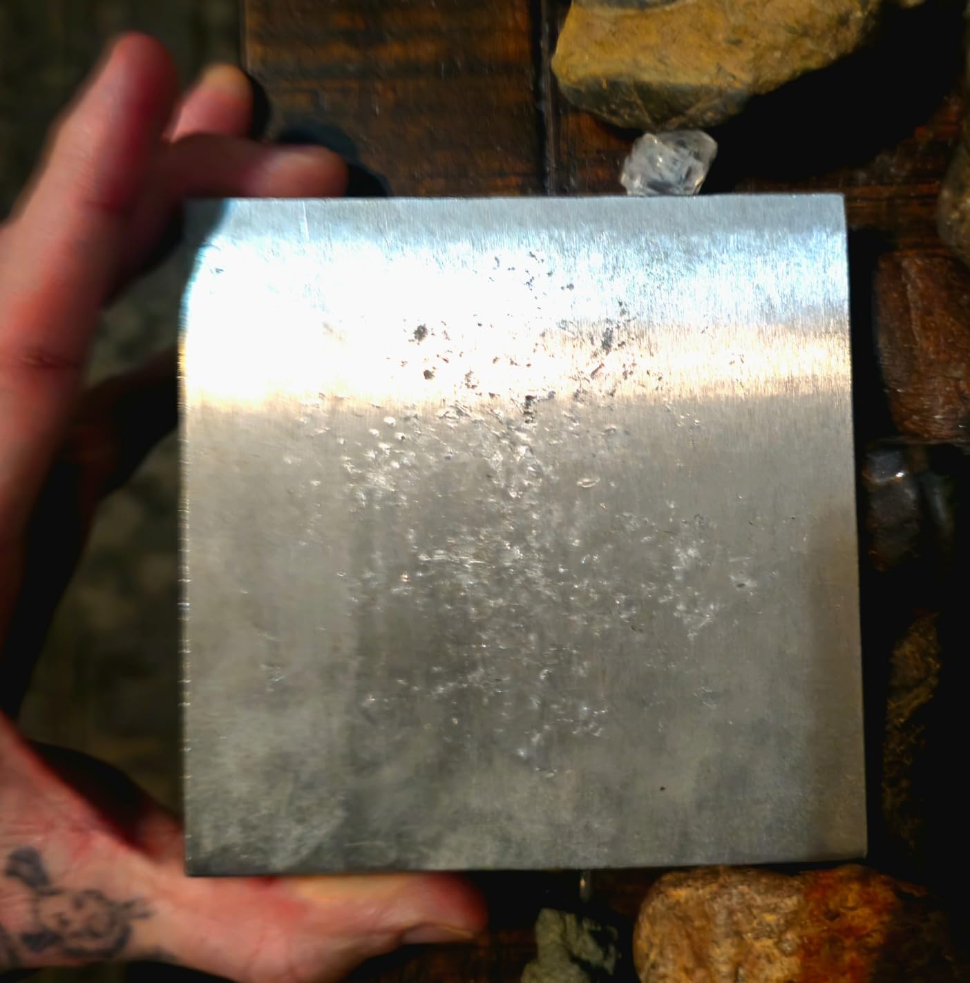 HimaPro Hardened Steel Bench Block, Flat Anvil, 4 inch x 4 inch x 3/4 inch - For Jewelry Making, Metal Stamping and Metalworking customer photo 2