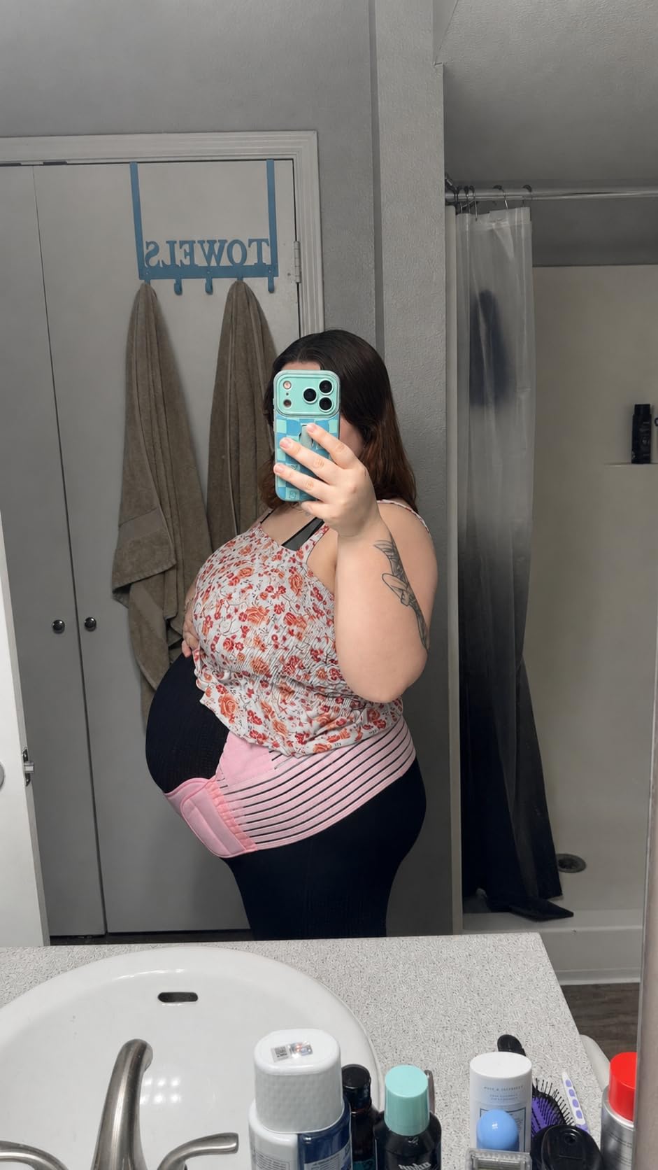 FITTOO Pregnancy Belly Bands for Pregnant Women, 3 in 1 Pregnancy Belt | Pregnancy Support Belt Maternity Belt Belly Band for Back/Pelvic/Hip Pain, Pink, Large customer photo 2