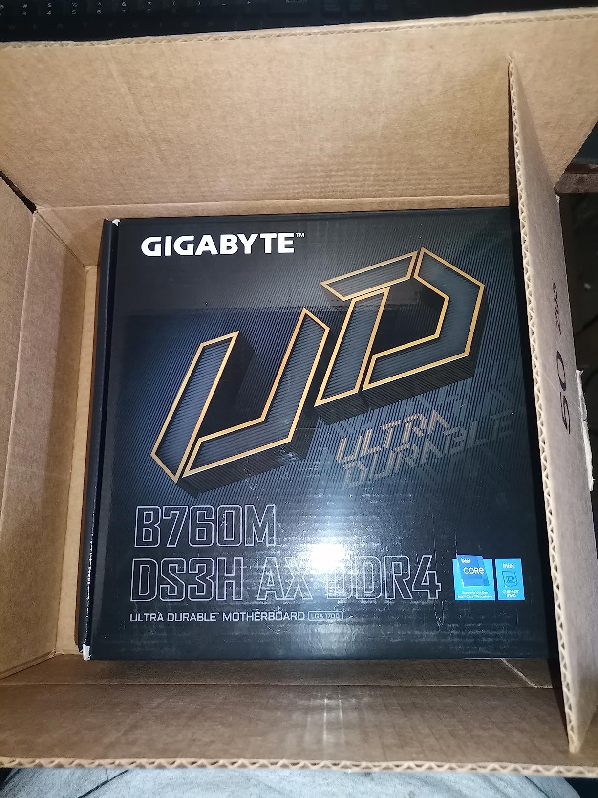 GIGABYTE B760M DS3H AX DDR4 Intel LGA 1700 mATX Motherboard, Support Intel Core 14th/13th/12th Gen, DDR4, 6+2+1 Power Phase, 2X M.2, PCIe 4.0, USB-C, WIFI6E, 2.5GbE LAN, Q-Flash Plus, PCIe EZ-Latch customer photo 1