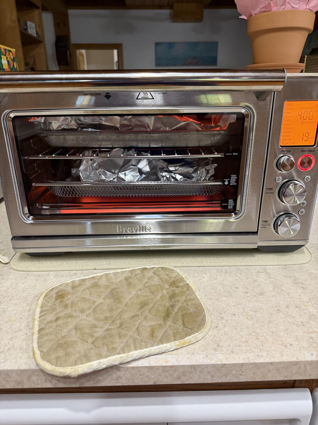 Breville BOV860BSS Smart Oven Air Fryer, Brushed Stainless Steel | Bake, toast, broil and more with countertop oven's 11 cooking functions | Convection setting reduces cook time by up to 30% customer photo 1