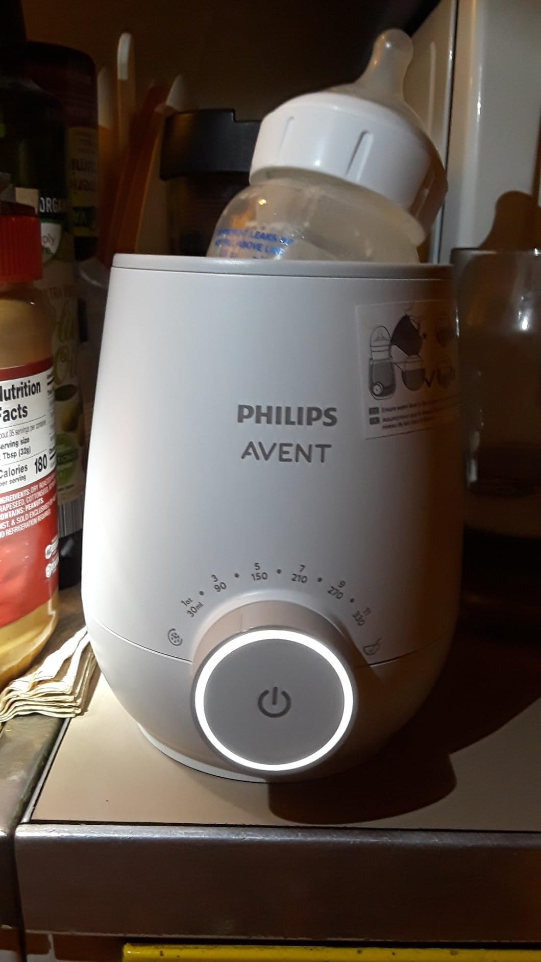 Philips Avent Premium Fast Bottle Warmer with Smart Temperature Control | Warms Milk in 3 Minutes, Water Bath Technology, No Hot Spots, Auto Shut-Off, Fits Most Bottle Brands, SCF358/00 customer photo 1
