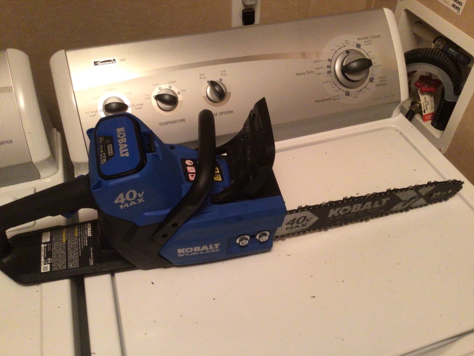 Kobalt 40-Volt 40v Lithium Ion Bare Tool 14-in Cordless Electric Brushless Chainsaw customer photo 2