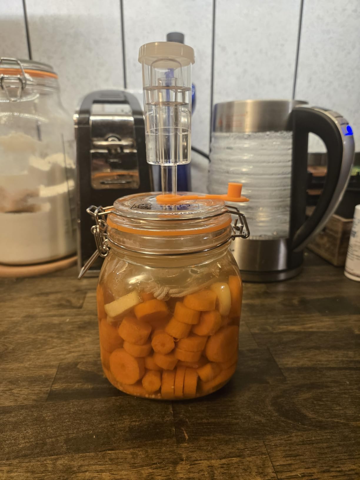 JILLMO 2L Wide Mouth Fermentation Jar with Airlock & Weight, 2 Pack | Fermentation Kit for Homemade Kimchi, Sauerkraut, Pickles and More customer photo 1