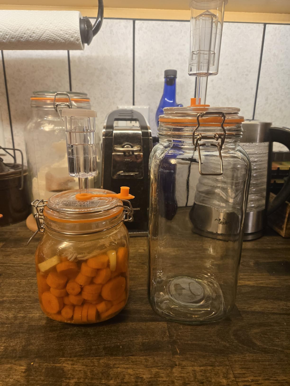 JILLMO 2L Wide Mouth Fermentation Jar with Airlock & Weight, 2 Pack | Fermentation Kit for Homemade Kimchi, Sauerkraut, Pickles and More customer photo 2