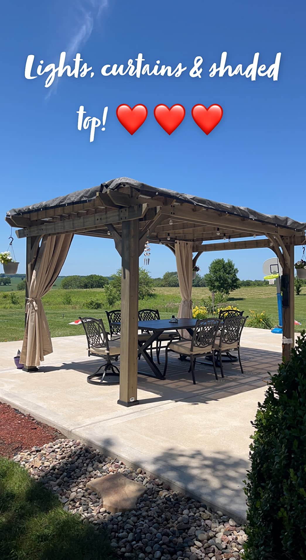 Backyard Discovery Somerville 14' x 10' Cedar Wood Pergola Kit with Trellis Roof, All-Season Durability, High-Wind Rating, PowerPort, Shade for Outdoor Patio, Deck, Garden, and Entertaining customer photo 2