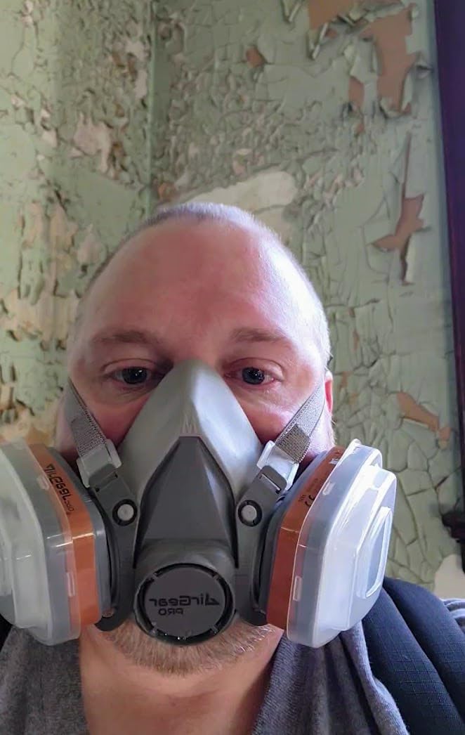 AirGearPro G-500 Reusable Respirator Mask with A1P2 Filters | Anti-Dust Mask Ideal for Painting, Woodworking, Construction, Sanding, Spraying, Chemicals, DIY etc customer photo 1