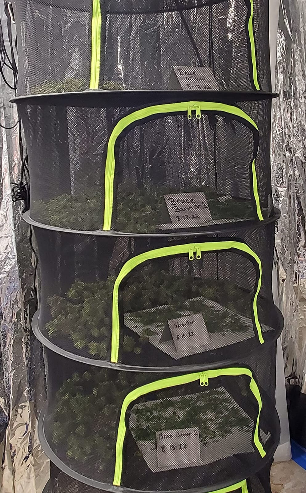 6 Tier Mesh Zippered Herb Drying Rack Hanging Dry Net with Pruning Shear | Black, Dryer, for Hydroponics customer photo 2