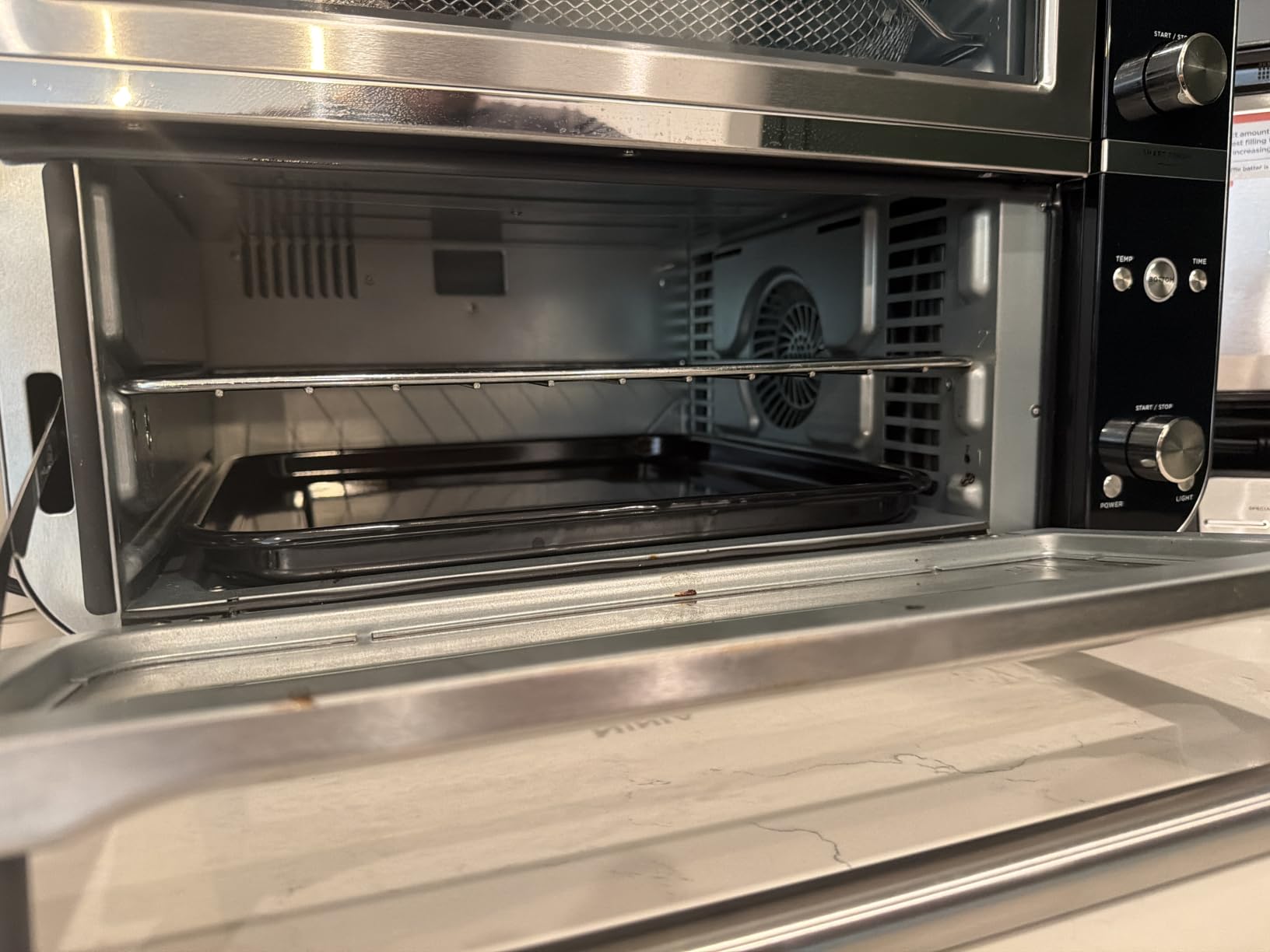 Ninja Foodi XL Pro Air Fry Oven, 10-in-1, Stainless Steel, DT201 | Fits 5 lb chicken, Air fry, roast, bake, broil, toast, dehydrate, reheat, pizza, 1800W customer photo 2