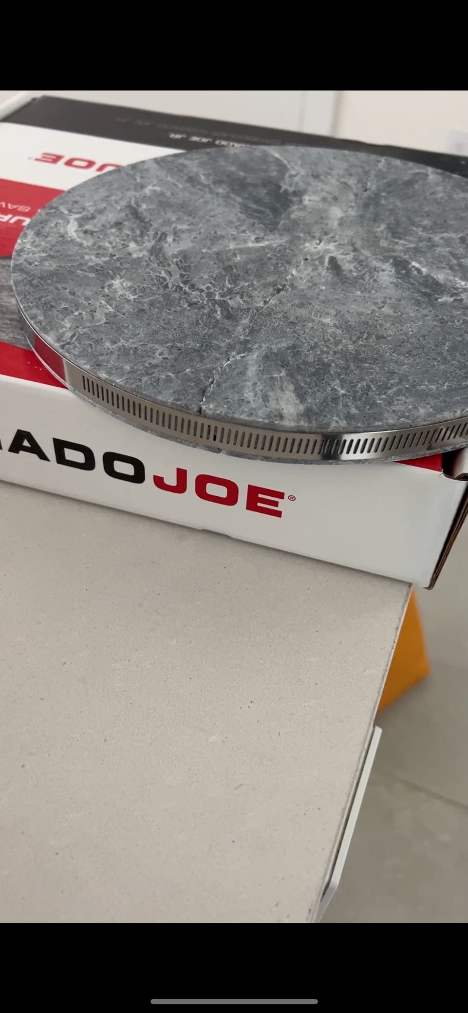 Kamado Joe Soapstone Grill Accessory for Joe Jr. Stain resistant, Grill Tender or Delicate Food without Sticking to Surface, White, Model KJ15090720 customer photo 1