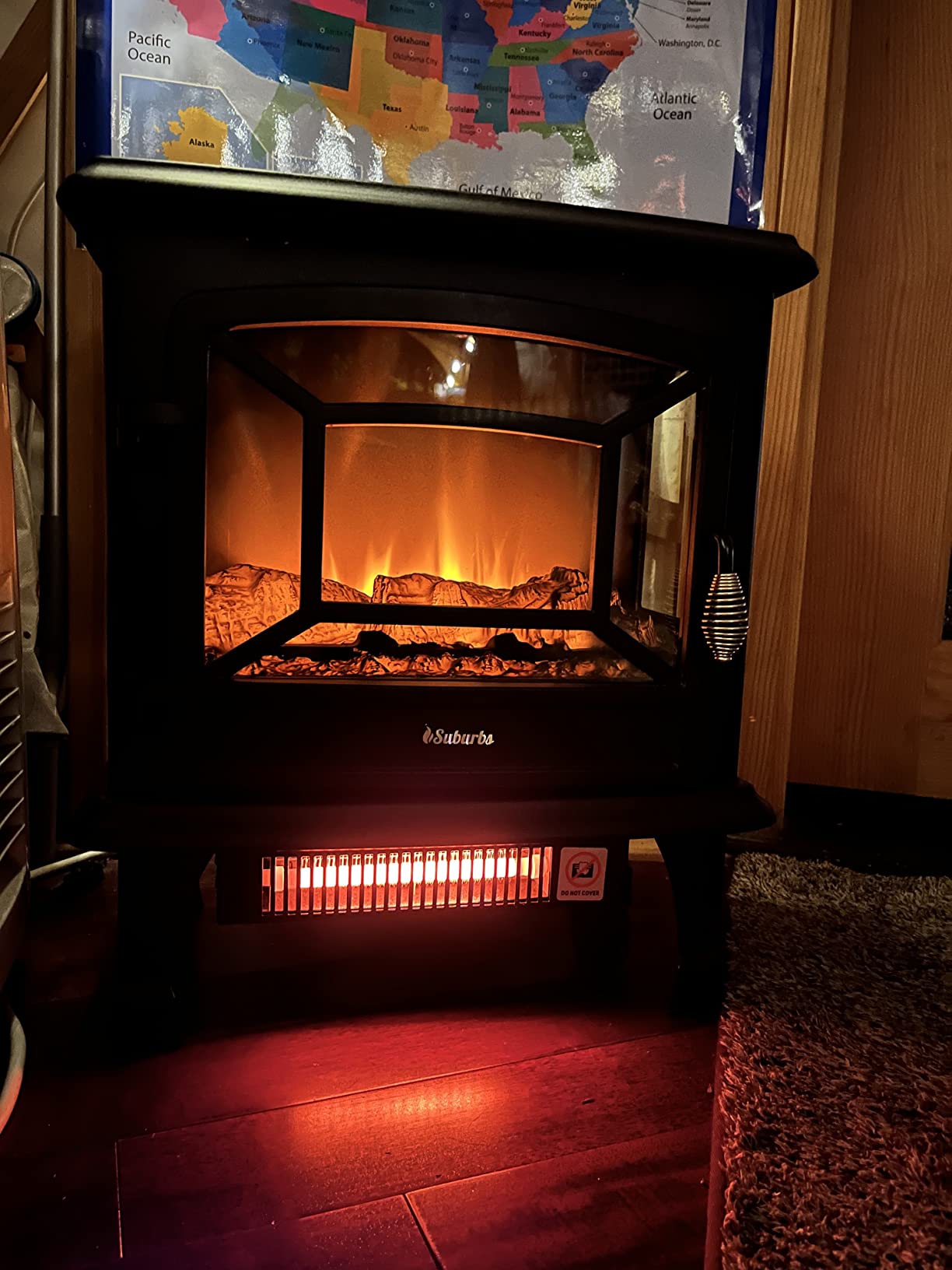 TURBRO Suburbs TS25 Electric Fireplace Infrared Heater - 25