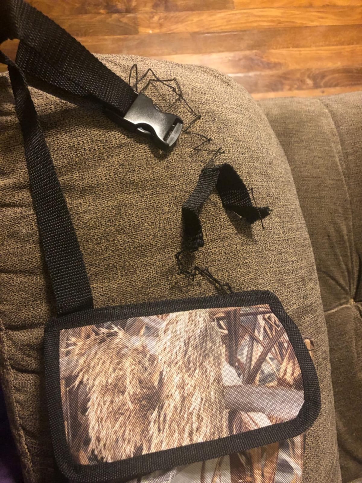 MYDAYS Seat Back Gun Rack, Gun Sling Bag, Camo Front Seat Gun Organizer Holder for Hunting Rifles/Shotguns customer photo 2