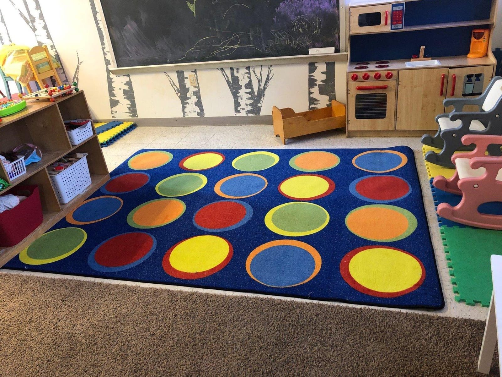 Flagship Carpets Sitting Spots Classroom Educational Area Rug for Kids and Teachers, Durable Quality for Schools, Preschool, Daycare, Learning Centers, and Home, 7'6