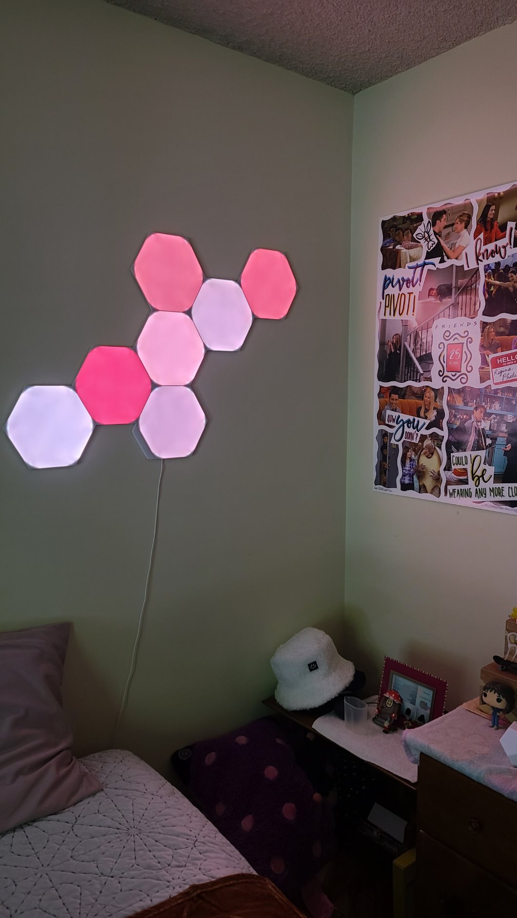 Nanoleaf Shapes Hexagon Lights, Smart RGBW LED Wall Light Panels, 7PK | Compatible with Alexa, Home Wall Decor for Living Room with Music Sync, Smarter Kit customer photo 1