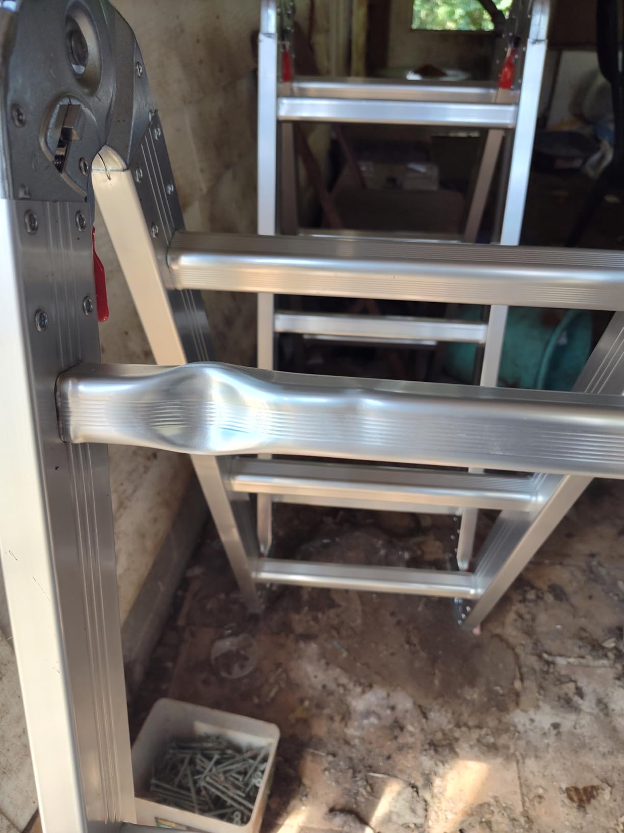 LUISLADDERS Folding Ladder Multi-Purpose Aluminium Extension 7 in 1 Step Heavy Duty Combination EN 131 Standard (12.5 Feet) customer photo 1