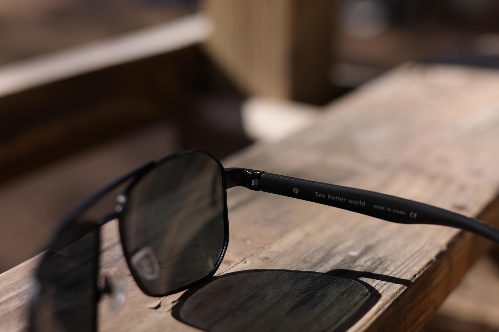Aviator Polarized Sunglasses for Men: Square UV400 Driving customer photo 2