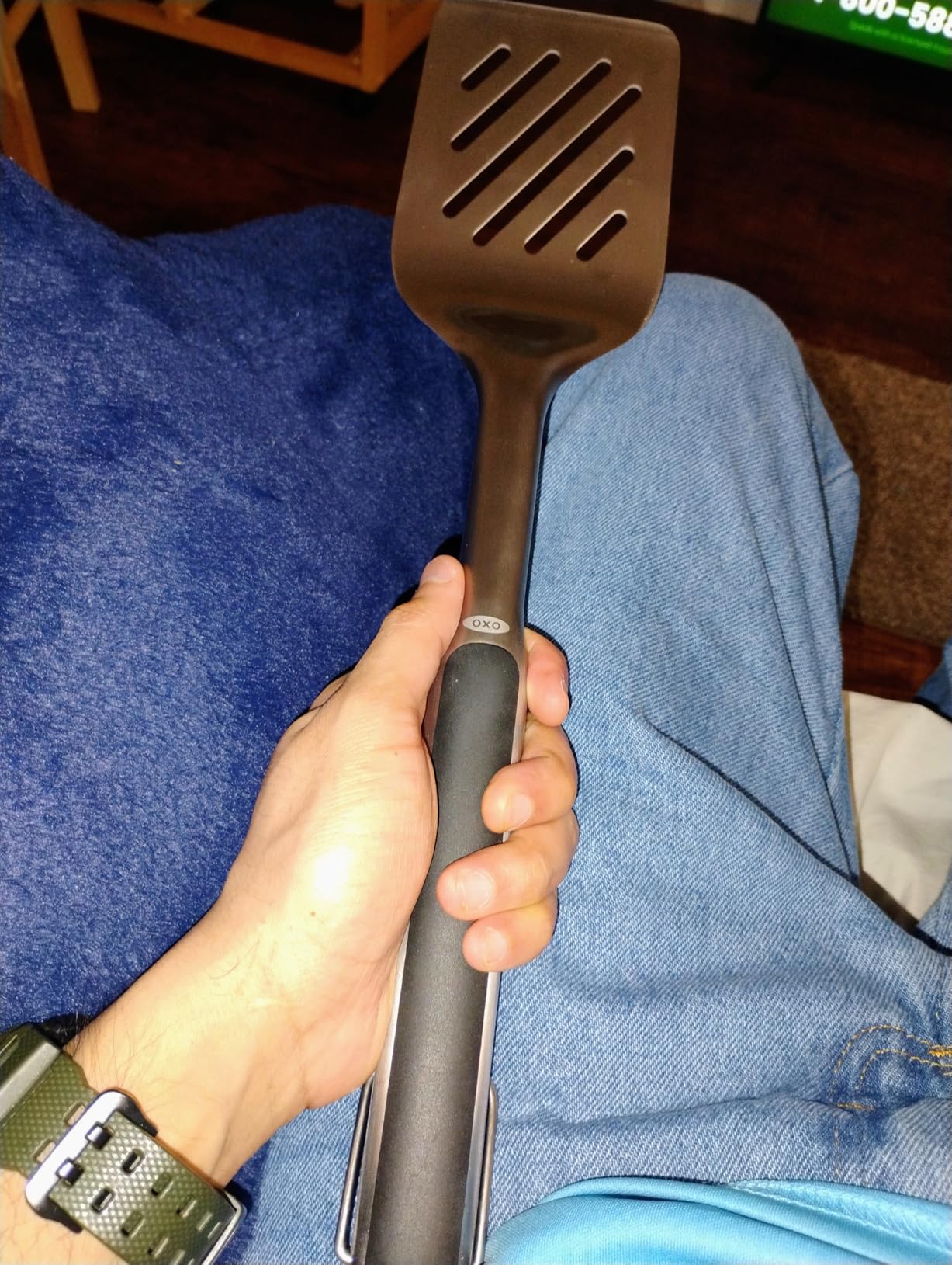 OXO Outdoor Grilling Turner and Tongs Set | Grilling Spatula and Tongs, Beveled Head Slides Under Food, Non-Slip Grip, Hanging Ring, Ideal for Grilling & BBQ customer photo 1