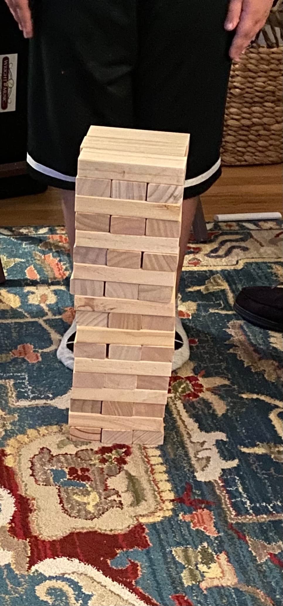 Outdoor Games Large Tumble Tower 54 Wood Blocks Stacking Game 4 FT Tall customer photo 2
