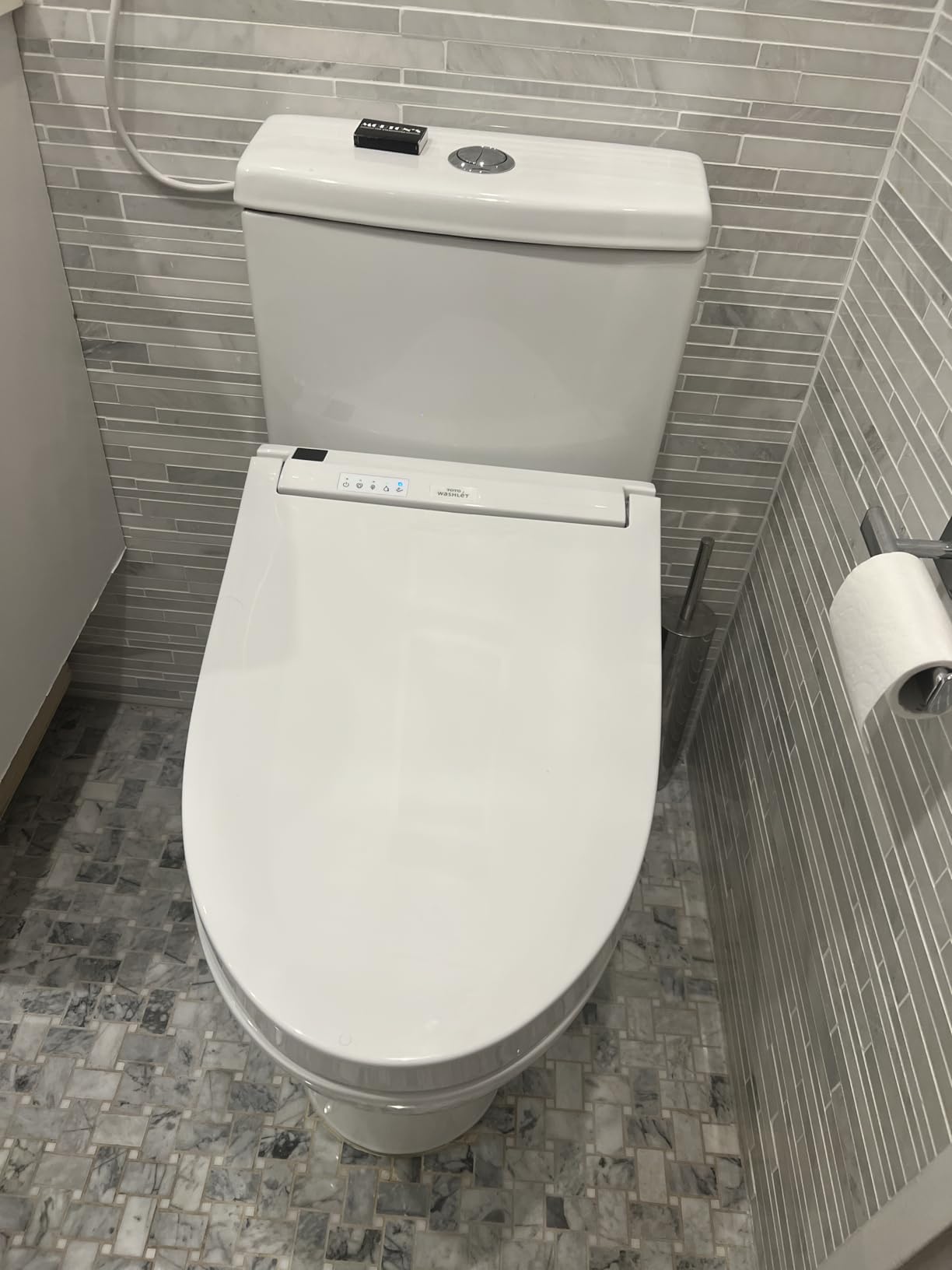 TOTO® WASHLET® C5 Electronic Bidet Toilet Seat with PREMIST and EWATER+ Wand Cleaning, Elongated, Cotton White - SW3084#01 customer photo 1